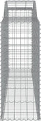 vidaXL - Schanskorven - 4 - st - gewelfd - 300x50x120/140 - cm - ijzer