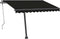 vidaXL - Luifel - handmatig - uittrekbaar - met - LED - 350x250 - cm - antracietkleur