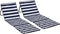 Outsunny Strandligstoel - Verstelbare Rugleuning - Staal Oxford Polyester Blauw/Wit