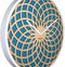 NeXtime Sun Small - Klok - Rond - Ø35 cm - Turquoise