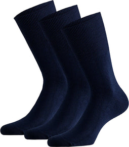 Apollo Modal Antipress Sokken - Medische Sokken - Niet Knellende Naadloze Boord - Navy Blauw (3 paar)
