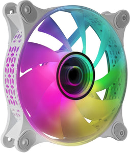 Mars Gaming ARGB MF-3D - Ventilator 120mm - Fluid Bearing - Wit