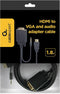 Gembird A-HDMI-VGA-03-6 - HDMI naar VGA + 3,5mm Jack kabel - 180 cm - Zwart