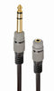 Gembird A-63M35F-0.2M - Audio-adapter 6.35mm naar 3.5mm - Vergulde aansluitingen - Zwart