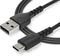Startech.com RUSB2AC1MB - USB 2.0 naar USB-C kabel - 60W opladen - 1m zwart