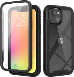 iMoshion Hoesje Geschikt voor iPhone 13 Mini Hoesje - iMoshion 360° Full Protective Case - Zwart / Transparant