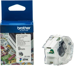 ProConso CZ-1001 - Printlabel - Endlosetiketten 0,9 cm x 5 m voor Brother VC-500W (1 Rolle)