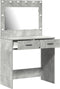 vidaXL - Make-uptafel - met - LED-verlichting - - - Beton - Grijs - 78,5x41x135 - cm