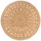 vidaXL - Tapijt - met - ontwerp - rond - 240 - cm - gevlochten - jute