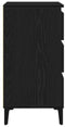 vidaXL - Dressoir - Zwart - Eiken - 60x35x70 - cm - Bewerkt - Hout