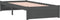 vidaXL - Bedframe - massief - hout - grijs - 75x190 - cm