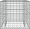 vidaXL - Schanskorf - 70x70x65 - cm - gegalvaniseerd - ijzer - zilverkleurig