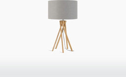 GOOD&MOJO Tafellamp Kilimanjaro - Lichtgrijs/Bamboe - Ø32cm - Scandinavisch,Bohemian