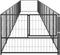 vidaXL - Hondenkennel - 10 - m² - staal - zwart