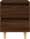 vidaXL - Nachtkastjes - 2 - st - met - houten - poten - 40x35x50 - cm - bruineikenkleur