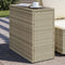 vidaXL - Tuinbijzettafel - glasblad - 58x27,5x55 - cm - poly - rattan - lichtgrijs