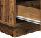 vidaXL - Nachtkastje - met - LED - in - Oud - Hout - - - 39x34.5x65 - cm - - - Kunststof
