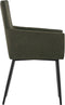 vidaXL - Eetkamerstoelen - 2 - st - met - armleuningen - stof - bruin