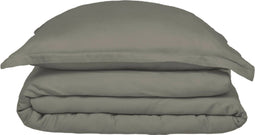 Coco & Cici - Bamboe Dekbedovertrek 140 x 220 cm - 1 Persoons Beddengoed - Olijfgroen - 1 Kussensloop (60x70) - 100% Eco Bamboe