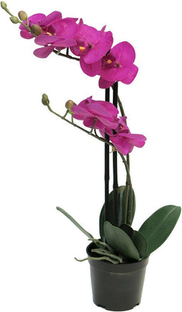 RT Phalaenopsis Bora x2 in pot 50 cm fuchsia kunstbloemen