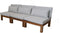 Tuin loungeset Aruba 3-delig (incl. kussens) - Naturel/wit - Teak