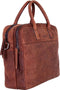 DSTRCT Wall Street - Leren Laptoptas 2 Vaks - Laptopvak 15,6 inch - Bruin