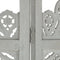 vidaXL - Kamerscherm - 4 - panelen - handgesneden - 160x165 - cm - mangohout - grijs