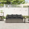 vidaXL - Tuinbank - 3-zits - met - kussens - poly - rattan - grijs