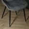 Lizzely Garden & Living De Vince - Eetkamerstoel - Velvet zitting - Grijs