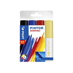 Verfstift Pilot Pintor essentials 8mm etui à 4 stuks ass
