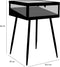 Mica Decorations Glenn Bijzettafel - L38 x B40,5 x H58 cm - Metaal/Glas - Zwart