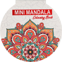 Mini Mandala Kleurboek - Kleurboek voor Kinderen - 48 Pagina's - 12 x 12 cm - Rood