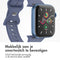 imoshion Siliconen⁺ bandje - Geschikt voor Apple Watch 1, 2, 3, 4, 5, 6, 7, 8, 9, 10, SE, Ultra (2) - 44/45/46/49 mm - Blauw - M/L