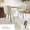 tectake® Draaibare Eetkamerstoel Alicon - Stijlvol Design - Comfortabele Bekleding - Beige (set van 2)