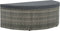 vidaXL - Tuinbank - 2-zits - met - kussens - en - parasol - poly - rattan - grijs