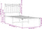 vidaXL - Bedframe - met - hoofdbord - metaal - wit - 80x200 - cm
