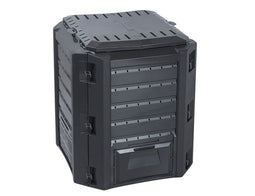 Practo Garden - Compostbak 380L - Kunststof met schuif en deksel - Zwart