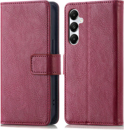 iMoshion Hoesje Geschikt voor Samsung Galaxy A15 (5G) / A15 (4G) Hoesje Met Pasjeshouder - iMoshion Luxe Bookcase - donkerrood