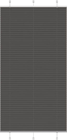 vidaXL - Plissé - rolgordijn - 100x200 - cm - stofbreedte - 99,4cm - polyester - zwart