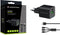 Conceptronic ALTHEA16B - Oplader - 33W - 1x USB type-A 1x USB type-C - Power Delivery 2.0 3.0 Quick Charge 3.0 - Zwart