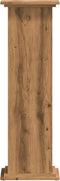 vidaXL - Plantenstandaard - 33x33x100 - cm - bewerkt - hout - artisanaal - eiken