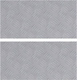 vidaXL - Aluminium - Checker - Platen - 2 - stuks - Antislip - 50x25 - cm