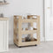 vidaXL - Keukentrolley - 60x45x80 - cm - bewerkt - hout - sonoma - eikenkleurig