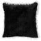 Dutch Decor PHILOU - Sierkussen 45x45 cm - snow white - wit en zwart - velvet - fluffy - Inclusief binnenkussen