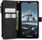 Caseme - Geschikt voor iPhone 14 Pro - Vintage 2 in 1 portemonnee hoes - Zwart