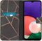 iMoshion Hoesje Geschikt voor Samsung Galaxy A22 (5G) Hoesje Met Pasjeshouder - iMoshion Design Softcase Bookcase - Zwart / Meerkleurig / Black Graphic