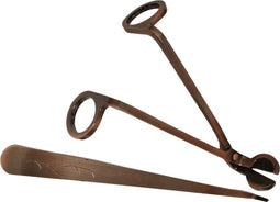 Setje koperen lontenknipper en dipper - Candle Square