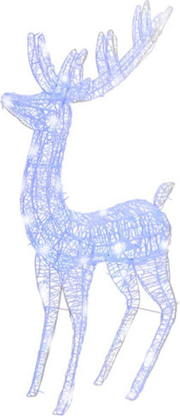 vidaXL - Kerstdecoratie - rendier - 250 - LED's - blauw - 180 - cm - acryl