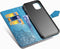 Hoesje Met Pasjeshouder Geschikt voor iPhone 11 - Mandala Bookcase - Turquoise