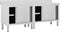 vidaXL - Werktafels - met - deuren - 2 - st - 200x50x(95-97) - cm - roestvrij - staal